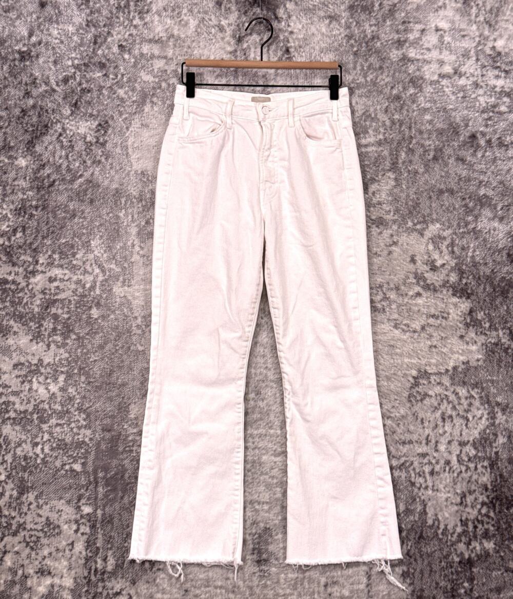 MOTHER White Cropped Ankle Jeans